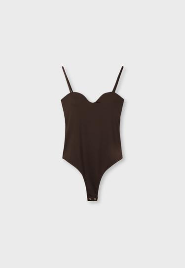 Sculpt  cups bodysuit — Brown 7