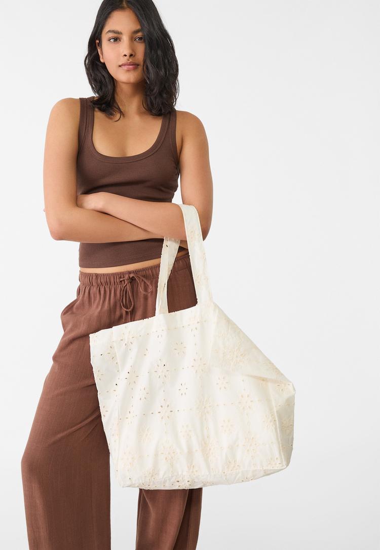 bolso tejido bordado