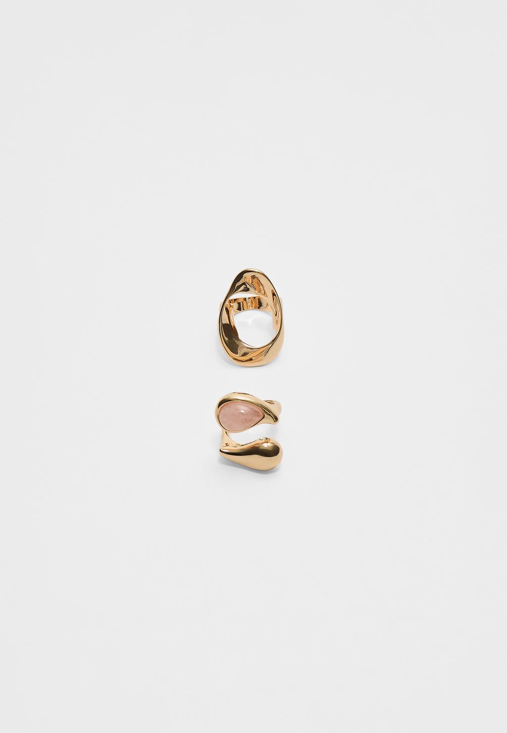 Set of 2 irregular rings