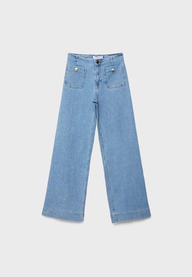 D77 Minimalist jeans with pockets — MEDIUM LIGHT BLUE DENIM 7