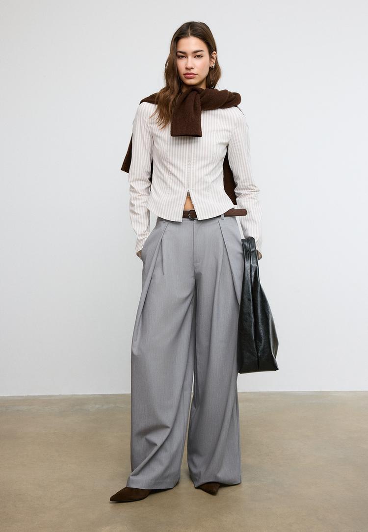 camisa fitted duplo fecho ecler bengalina