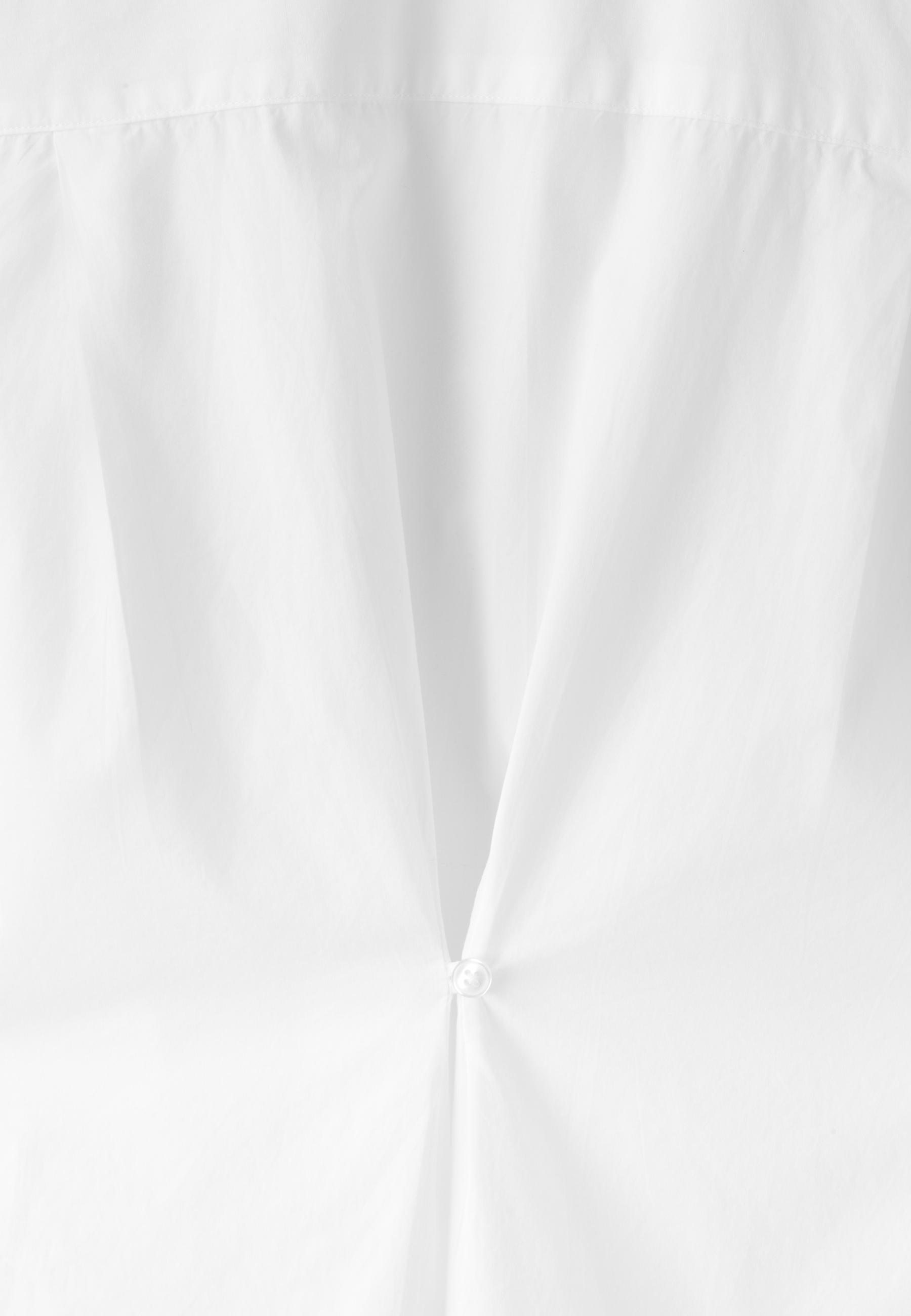 Adjustable regular poplin shirt — White