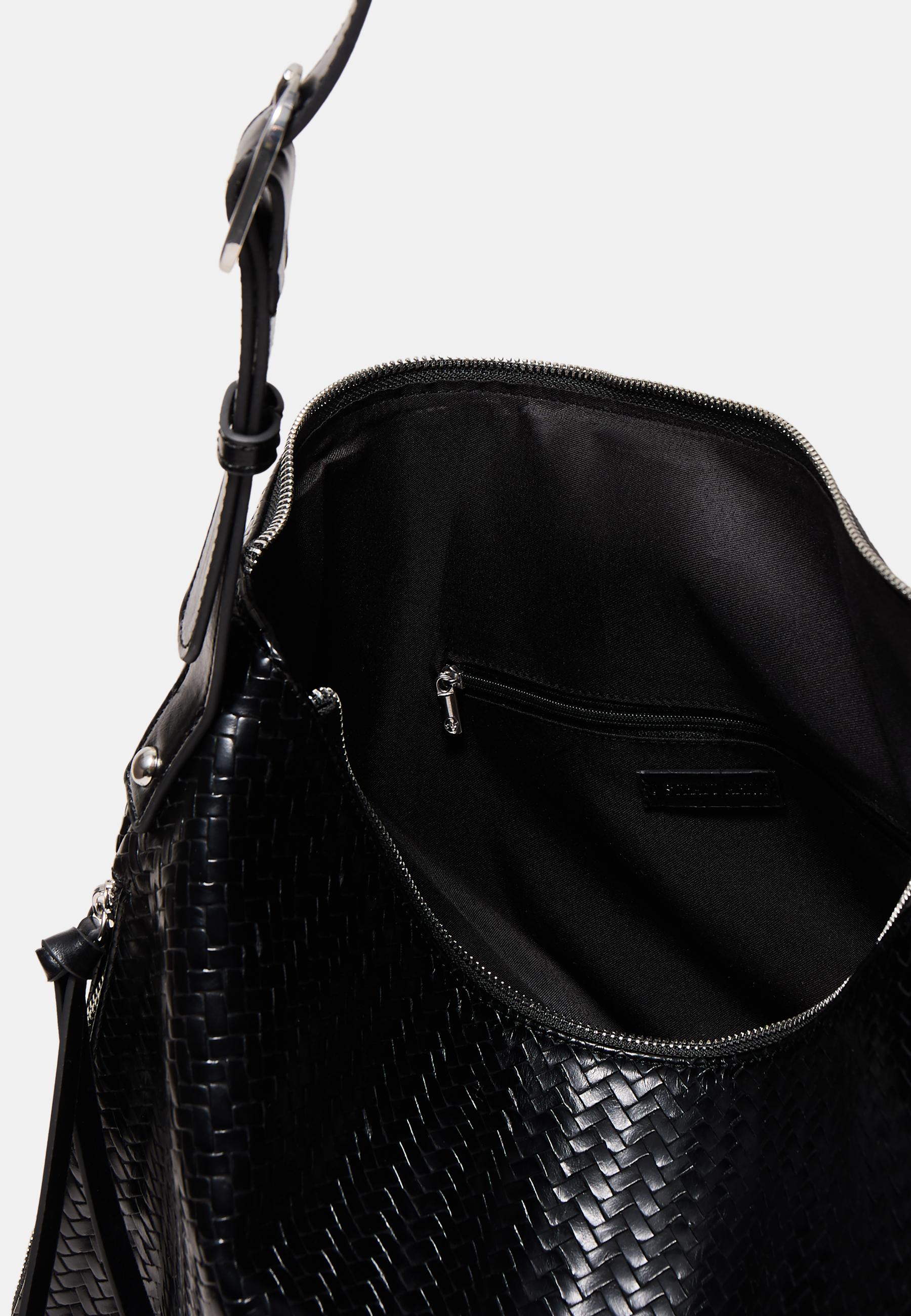 Yumuşak dokulu fermuarlı omuz çantası - Görsel 5