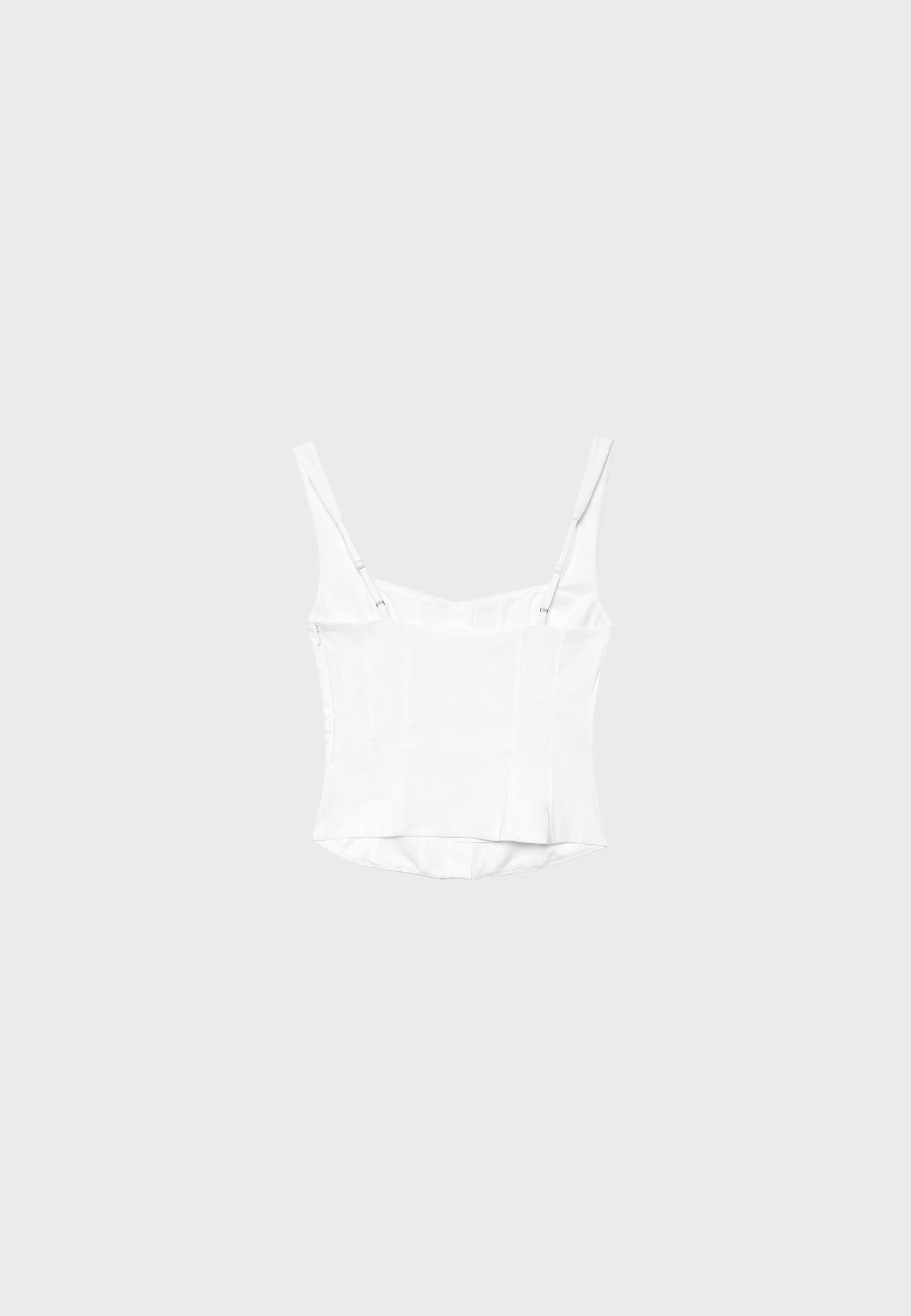 Corset top with straps — White