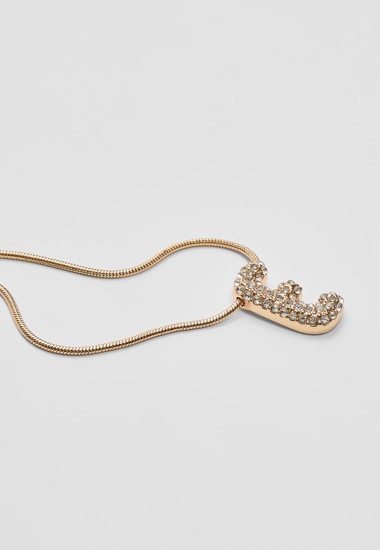 collar inicial brillos