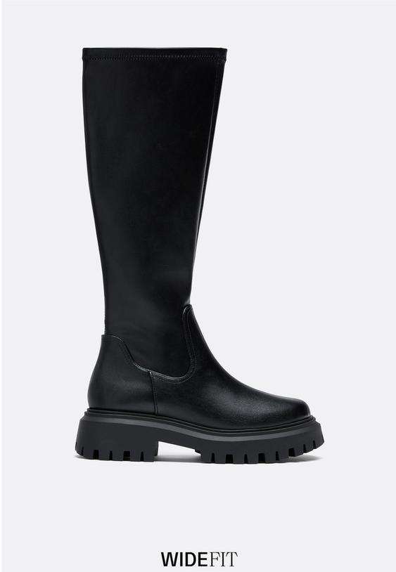 Visoki Škornji Z Ravnim Podplatom