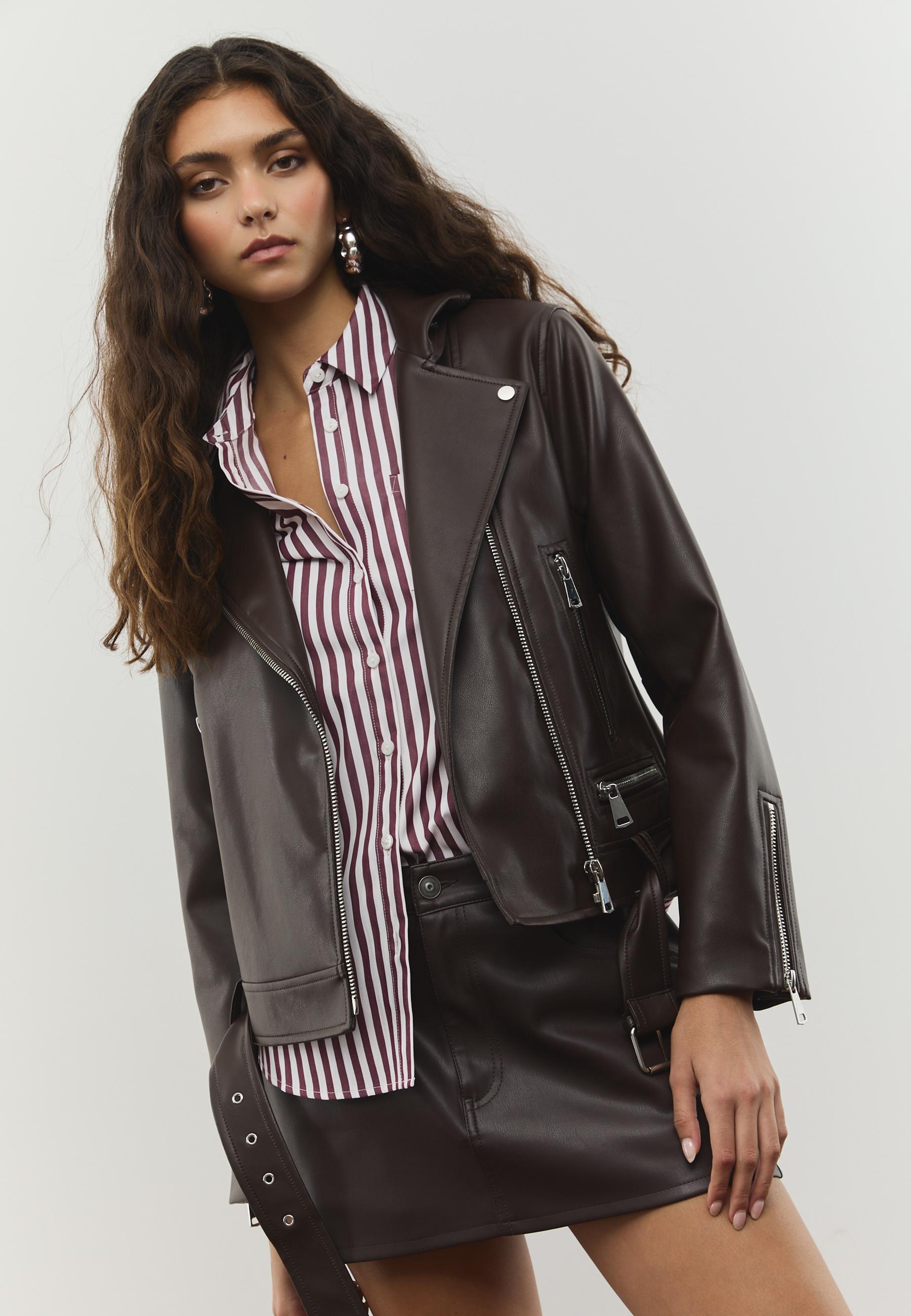 2WAY FAKE LEATHER SHORT JACKET セール】2WAY SYNTHETIC
