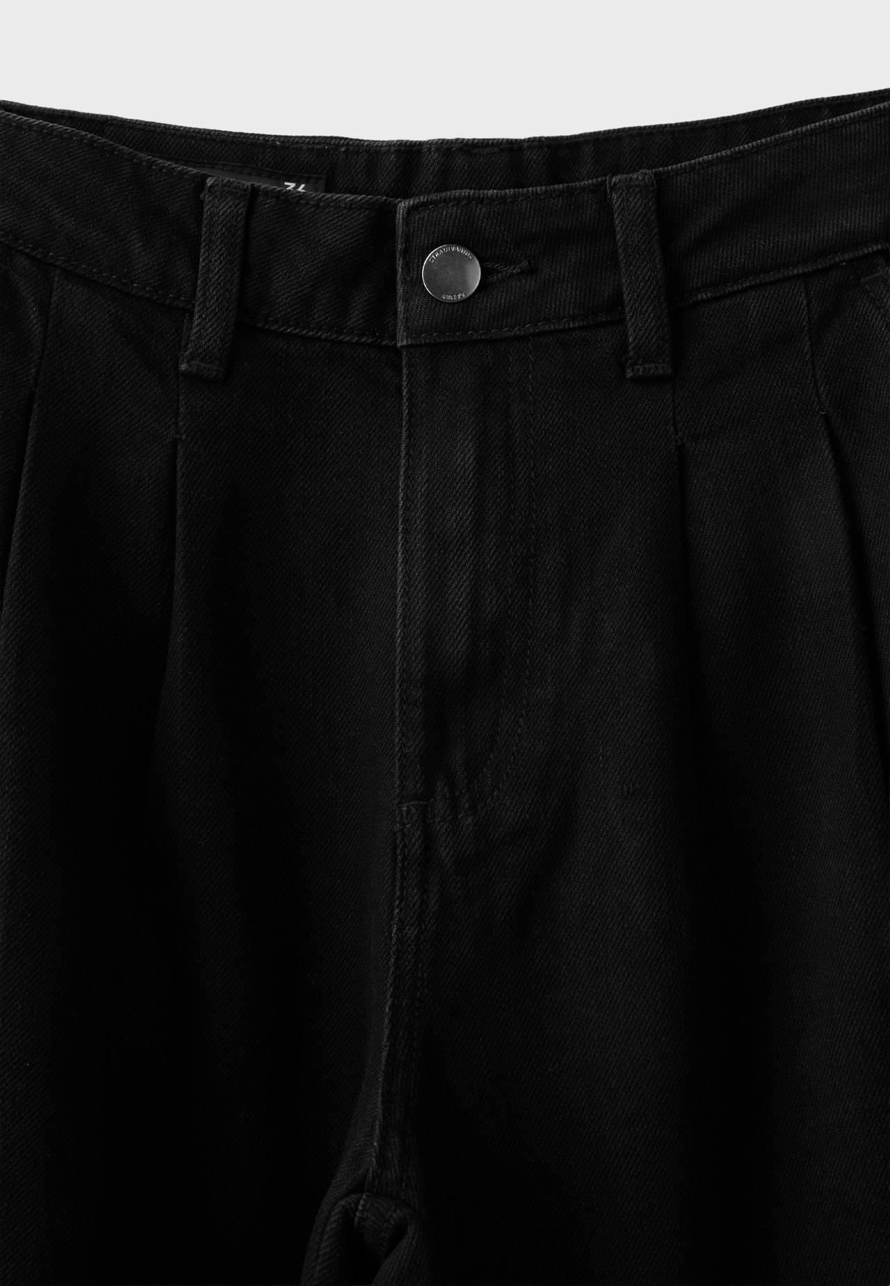 D72 sarouel trousers — BLACK DENIM WASH