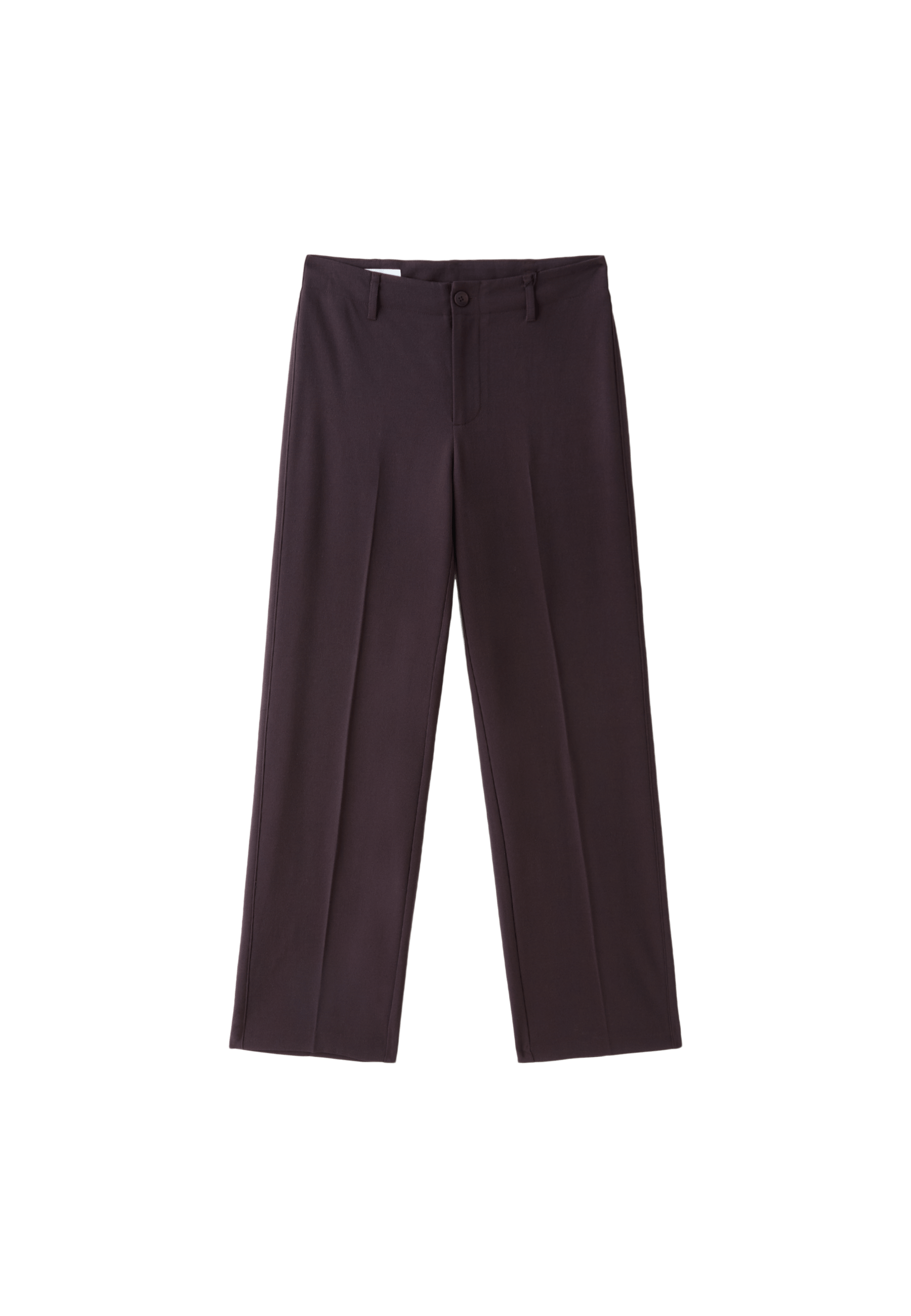 Slim Fit Straight Trousers — Dark purple