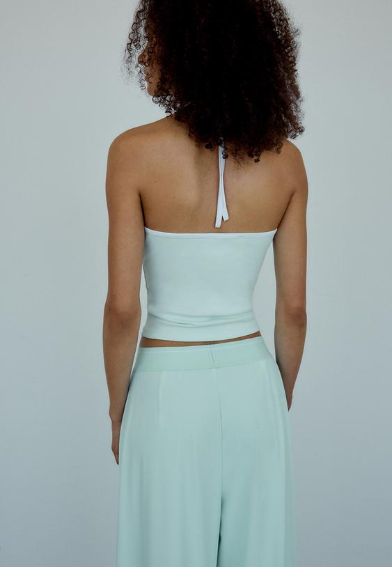 top ajustado halter