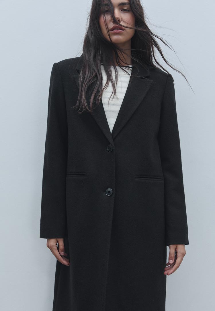 manteau long droit