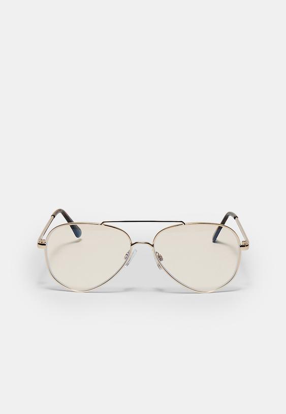 metallic blue light filter glasses