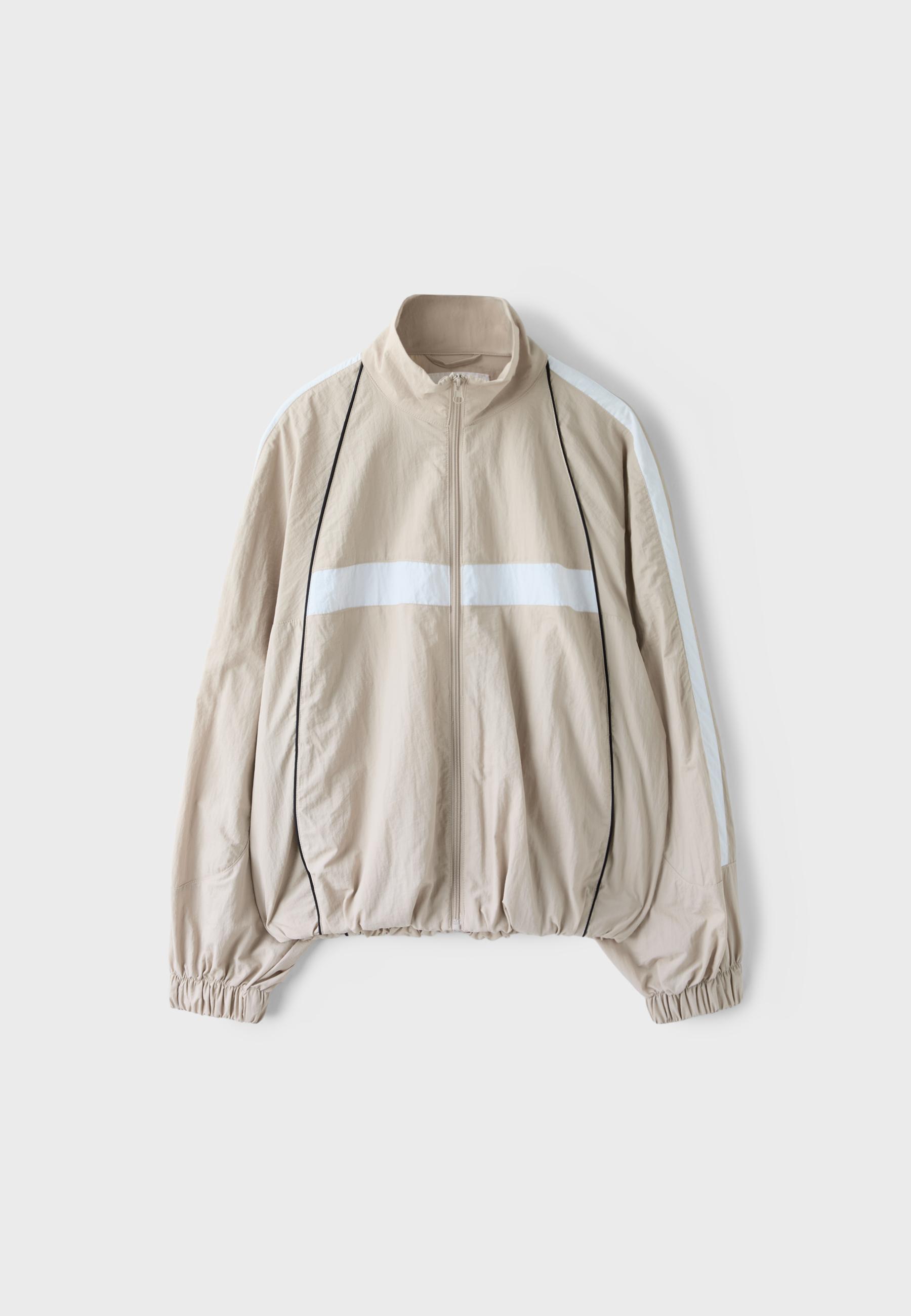 Technical windbreaker jacket — Stone