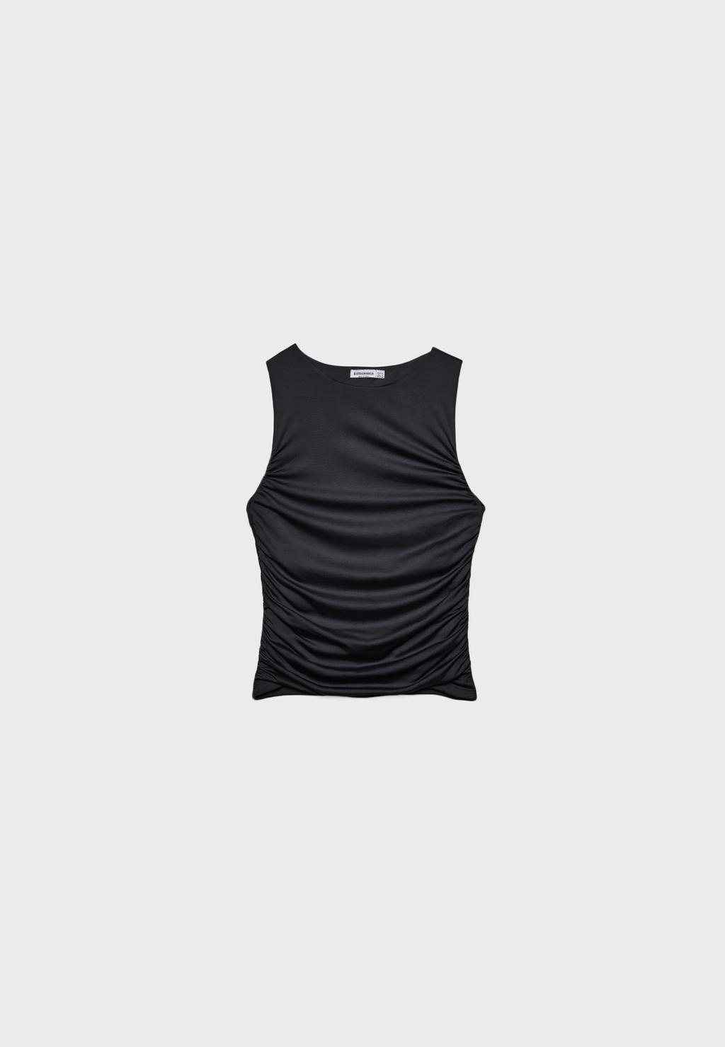 Camiseta poliamida drapeado