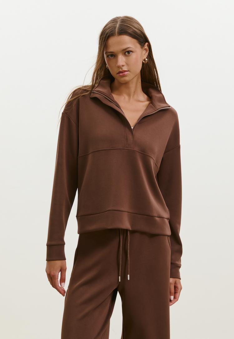 sudadera cremallera tacto suave