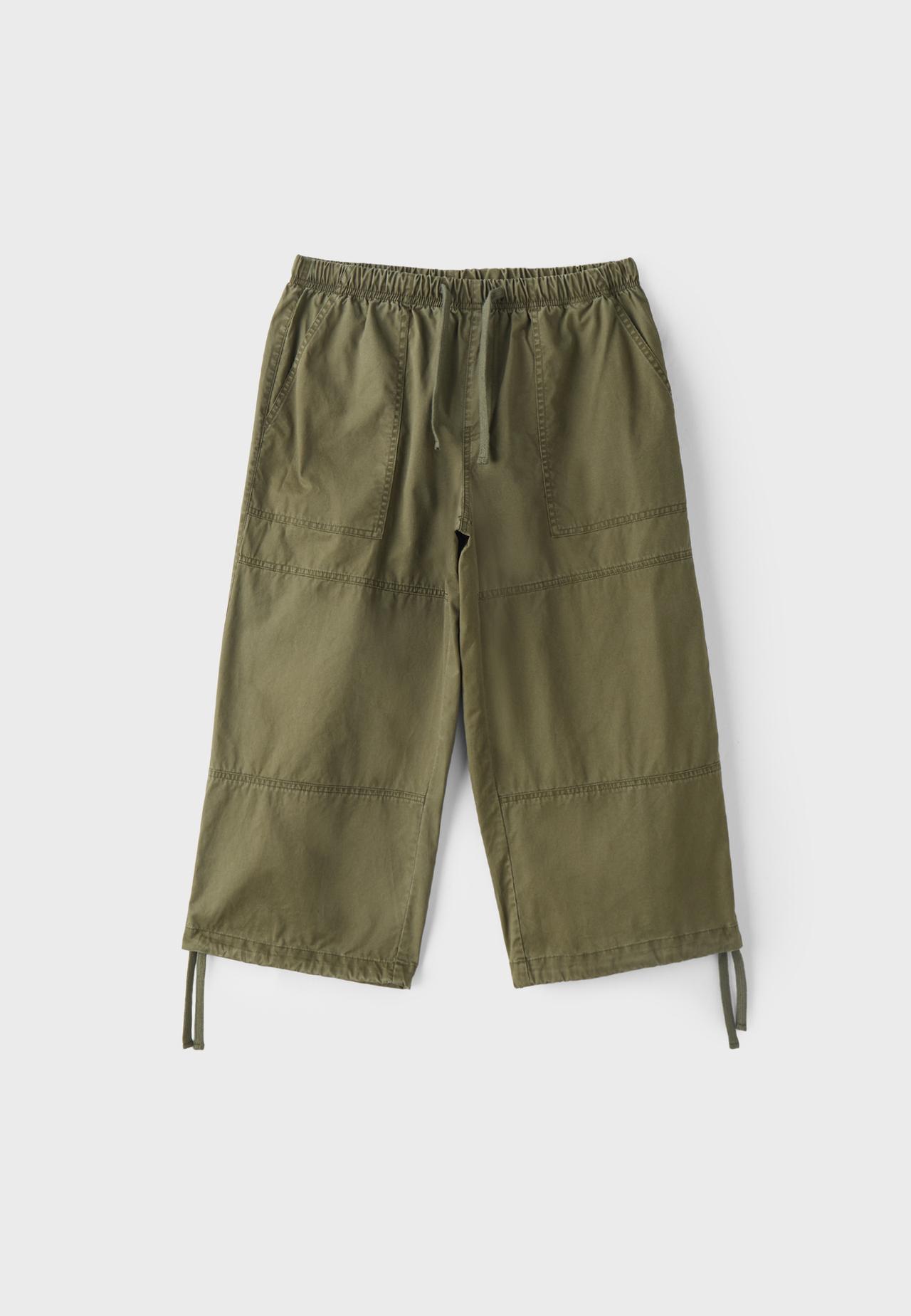 Relaxed fit poplin Bermuda shorts — Khaki
