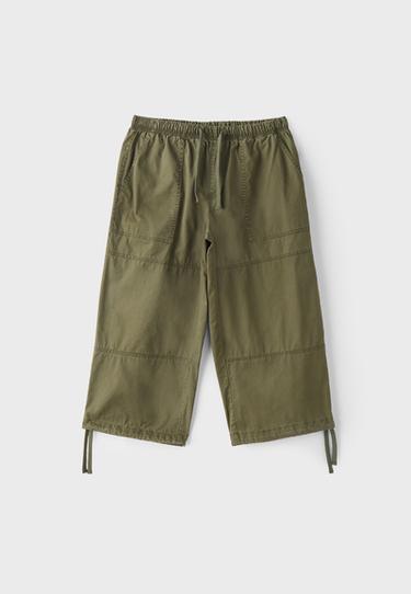 Relaxed fit poplin Bermuda shorts — Khaki 6