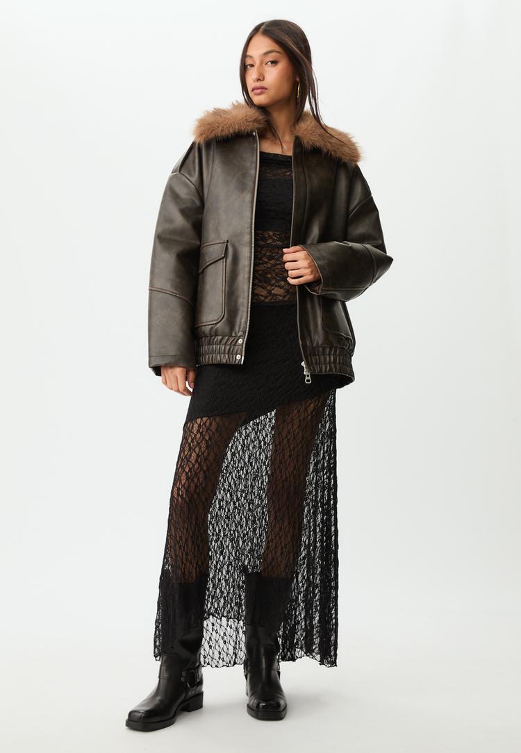 draped lace top