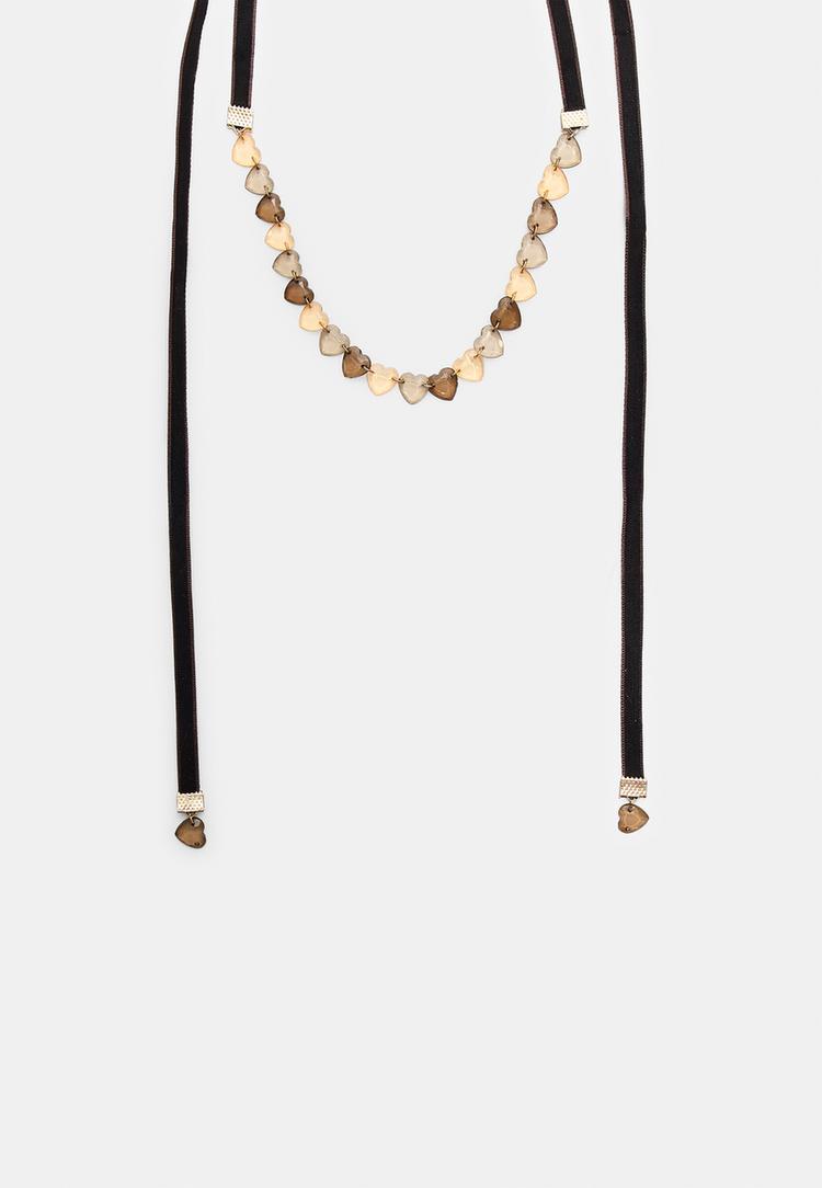 choker terciopelo corazones