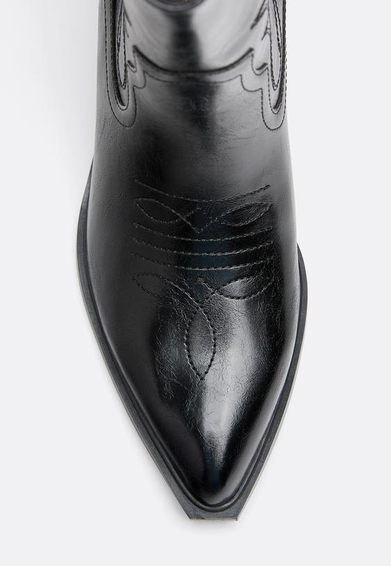 botines tacon cow