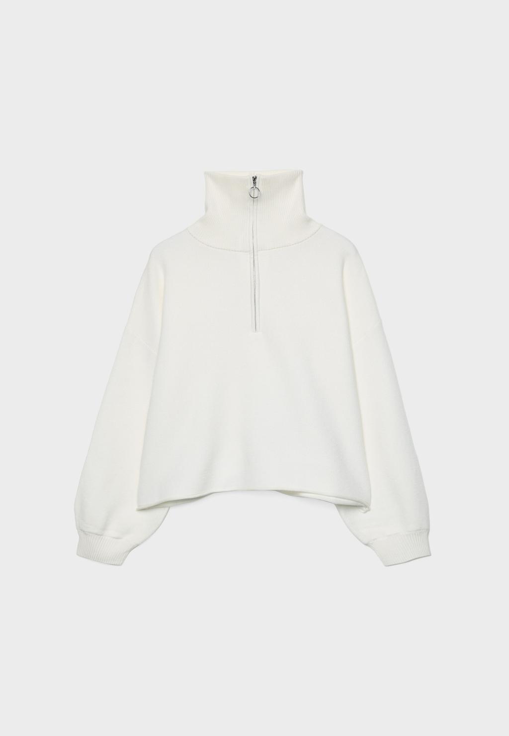 Knit jumper with zip