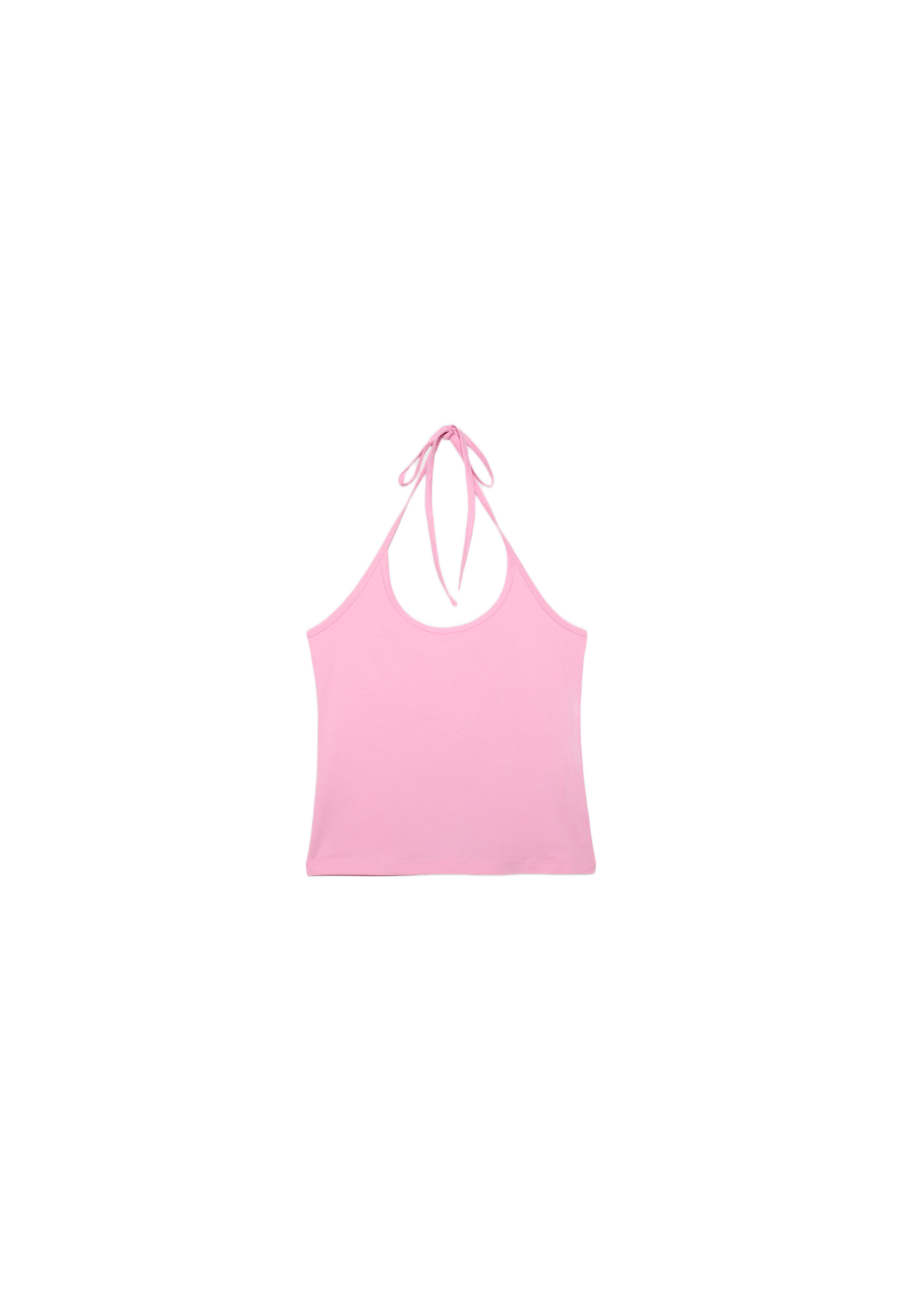 Knit halter top — Bubblegum pink