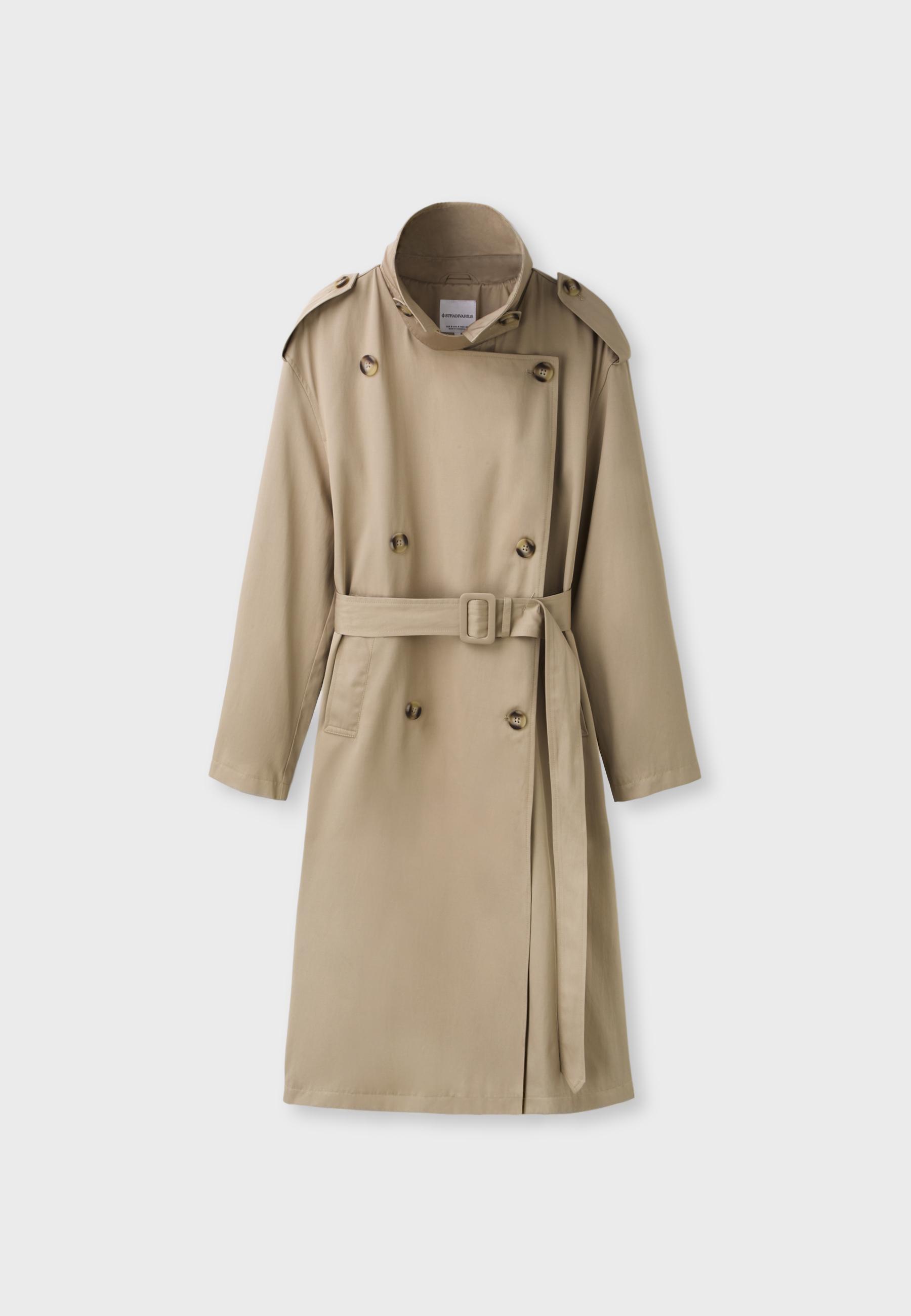 Long basic trench coat — Beige