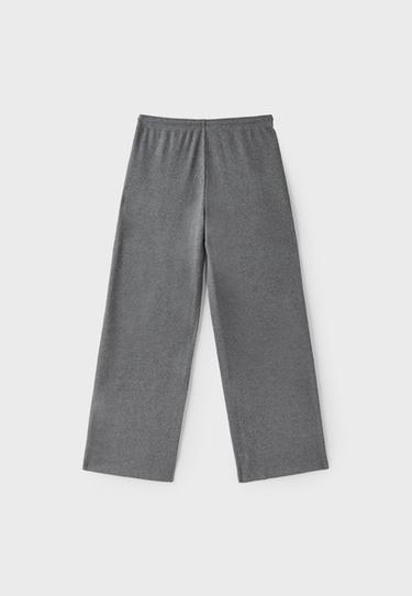 Soft-touch ribbed trousers — Dark grey 8