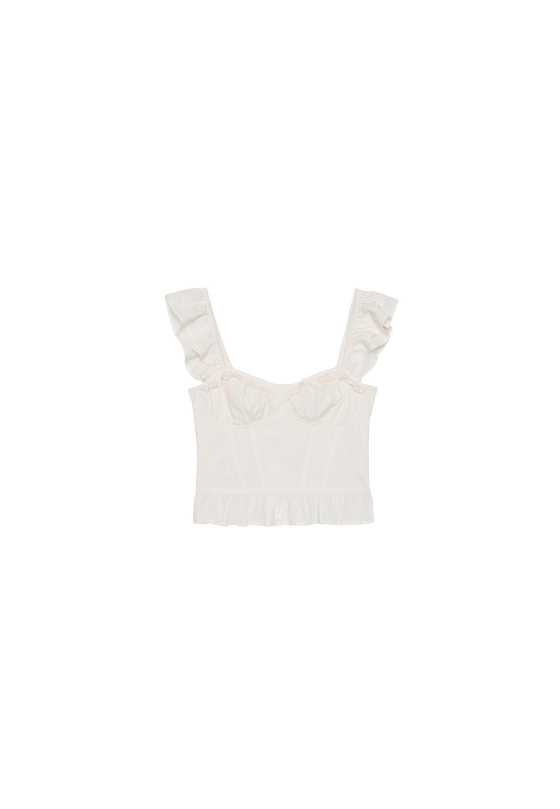 Ruffled corsetry-inspired top