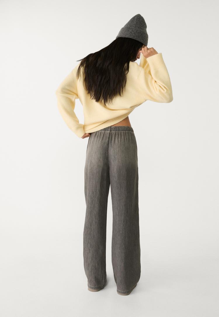 lange soepelvallende jeans