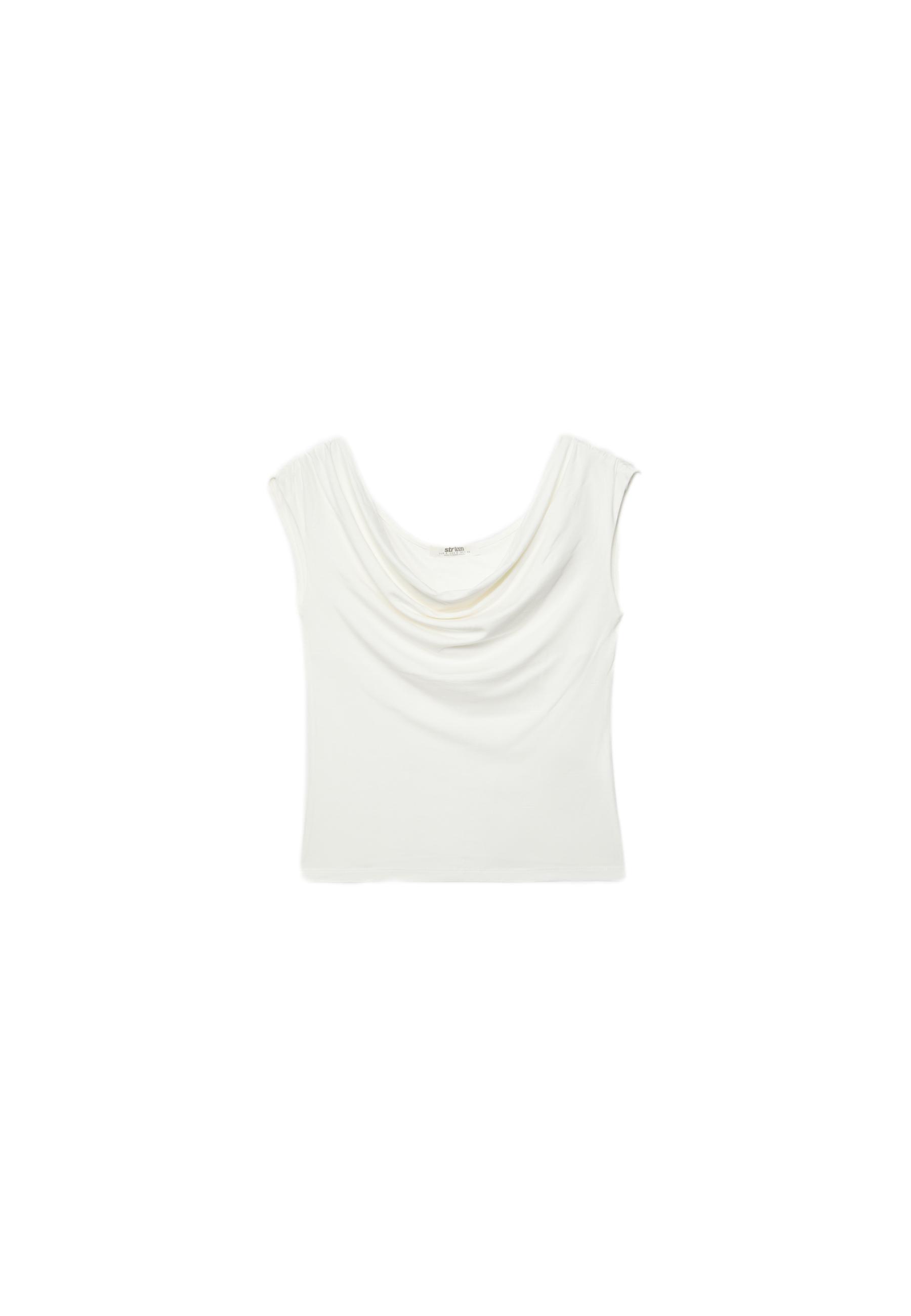 Multi-position sleeveless top — Ecru
