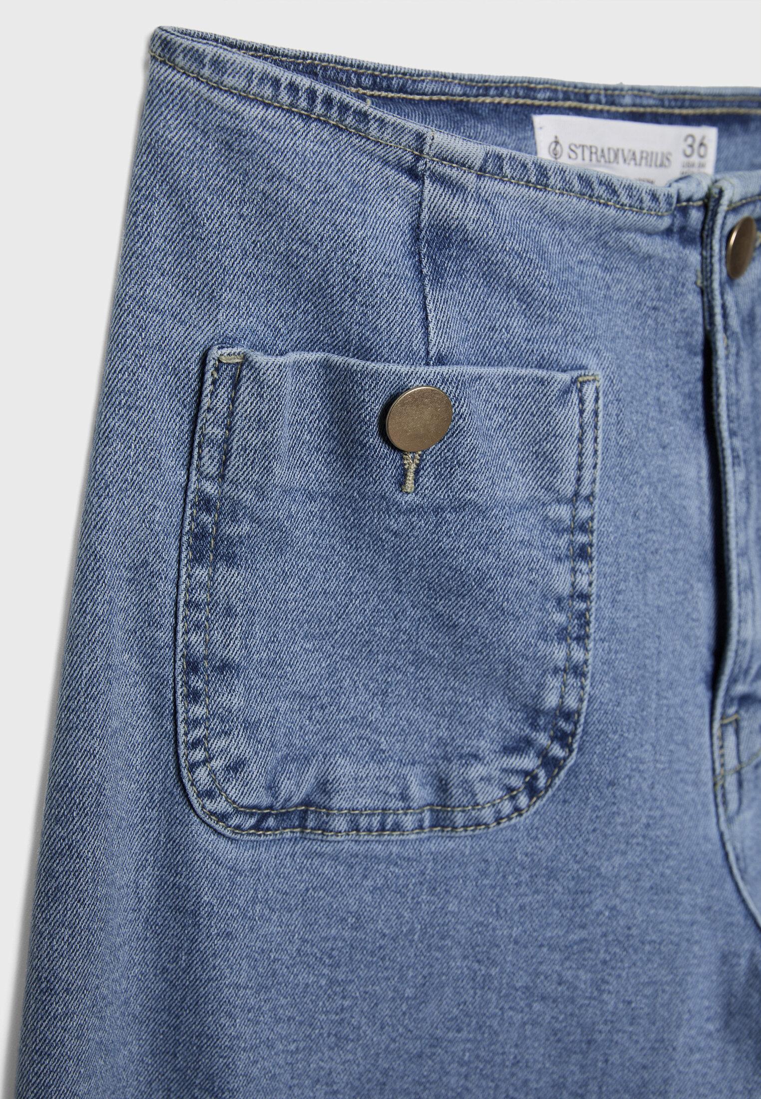D77 Minimalist jeans with pockets — MEDIUM LIGHT BLUE DENIM