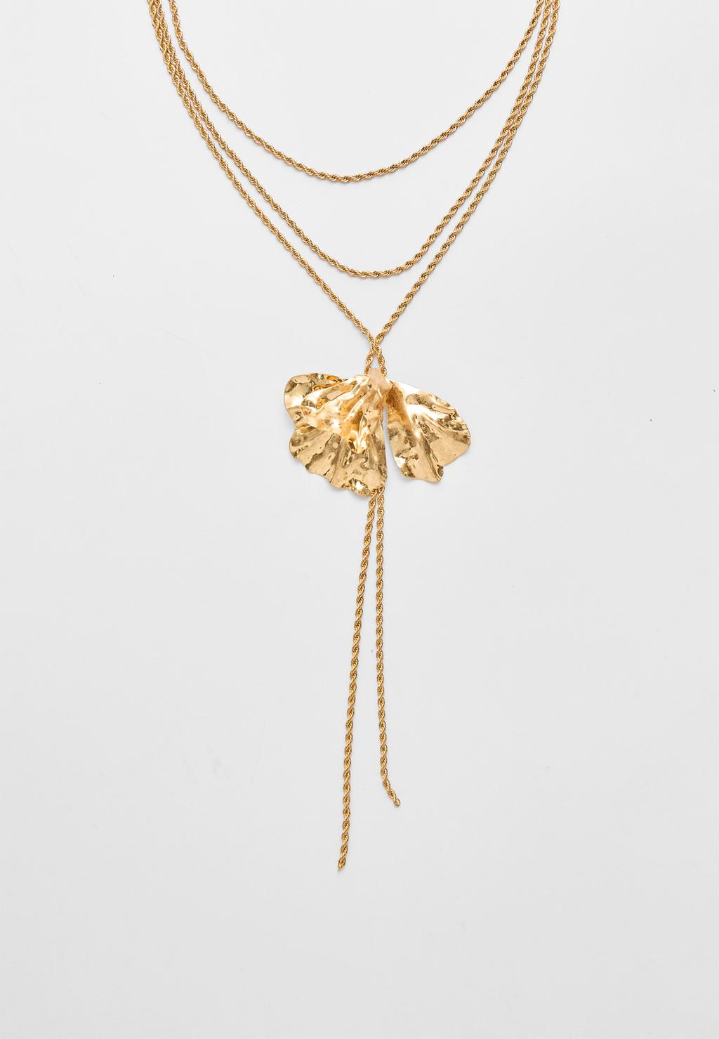 Collier lariat fleur