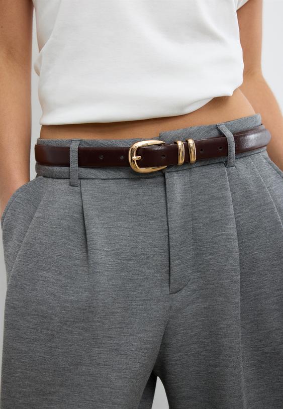 cintura basic in finta pelle lucida