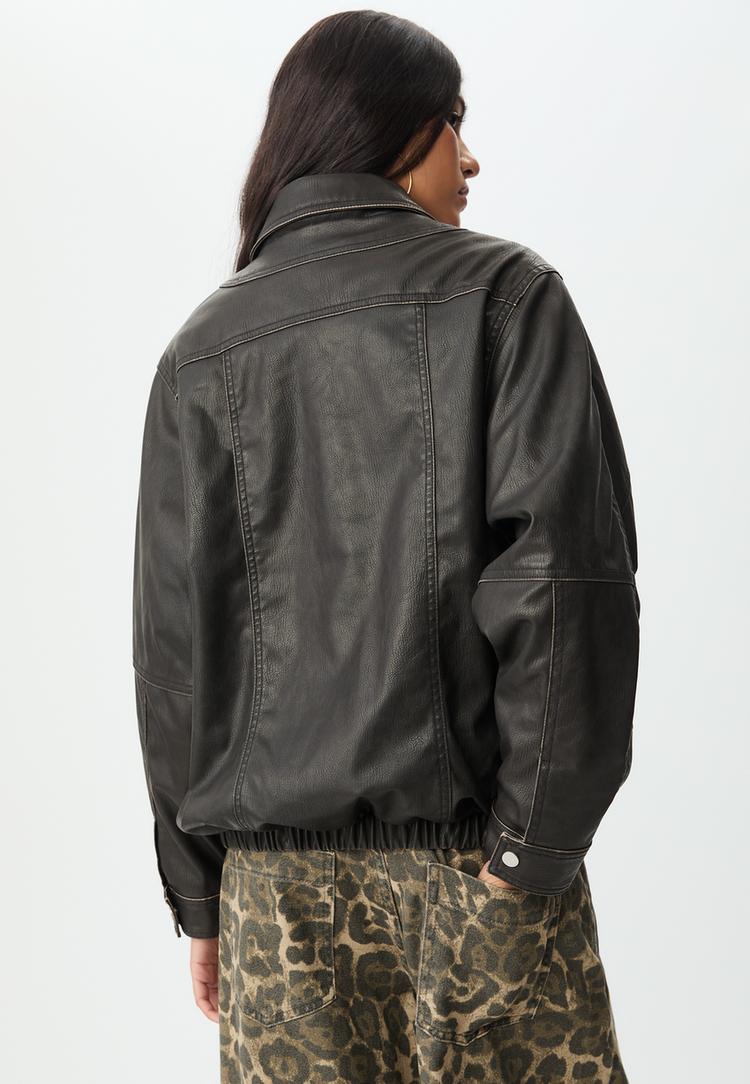 leather effect jacket