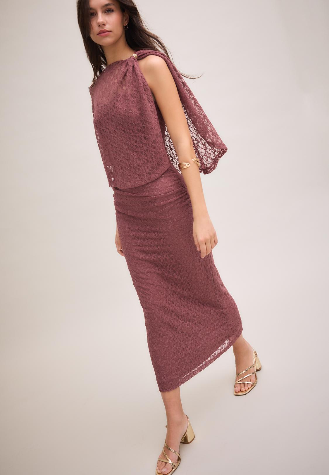 knee length dresses for ladies Miss Circle Fatima Black Dress Hire Melbourne Australia main image 0