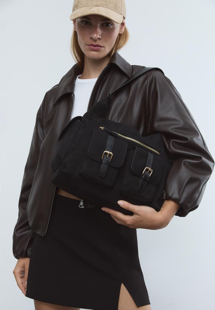 bolso hombro maxi bolsillos