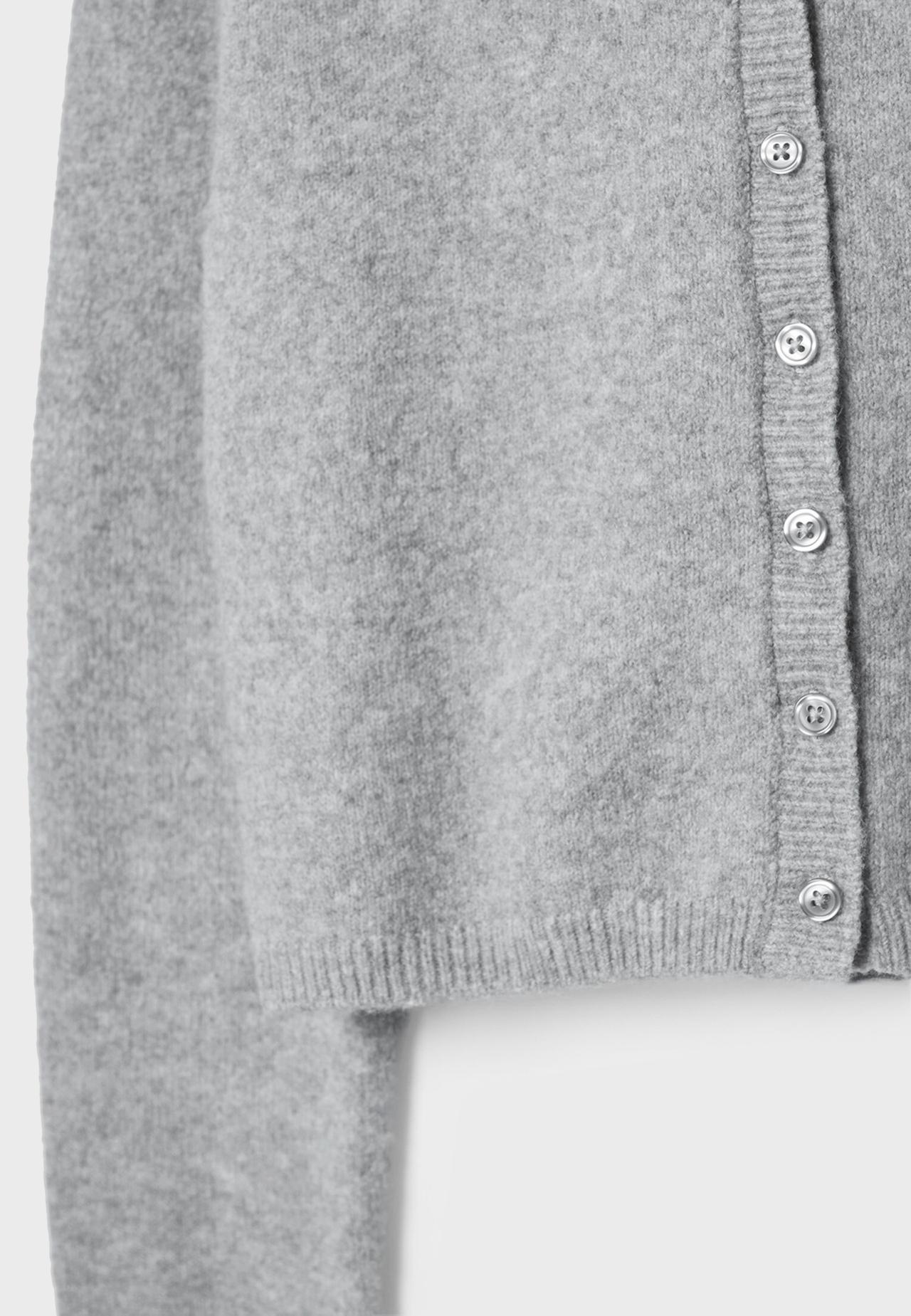 Soft-touch button-up knit cardigan — Grey