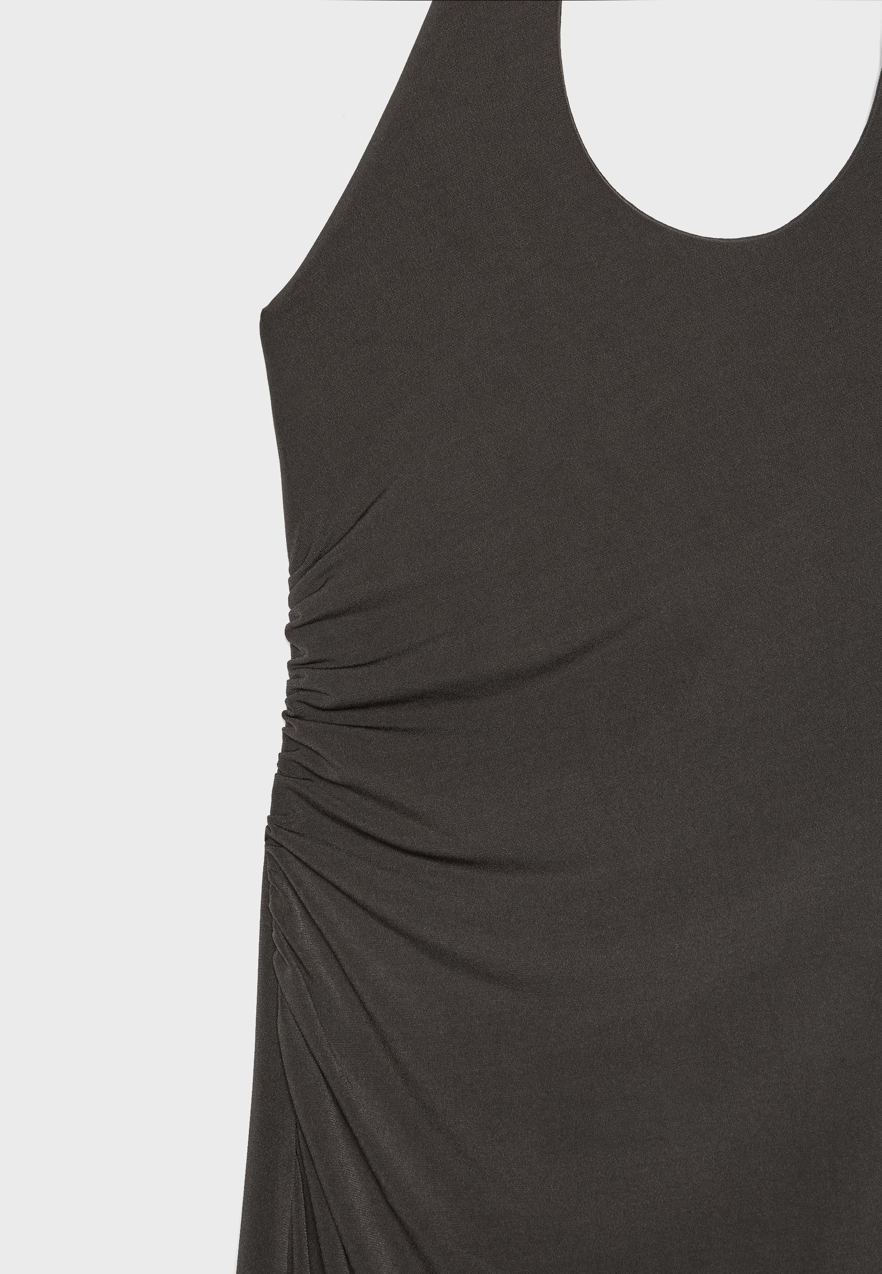 Halter neck midi dress — Brown