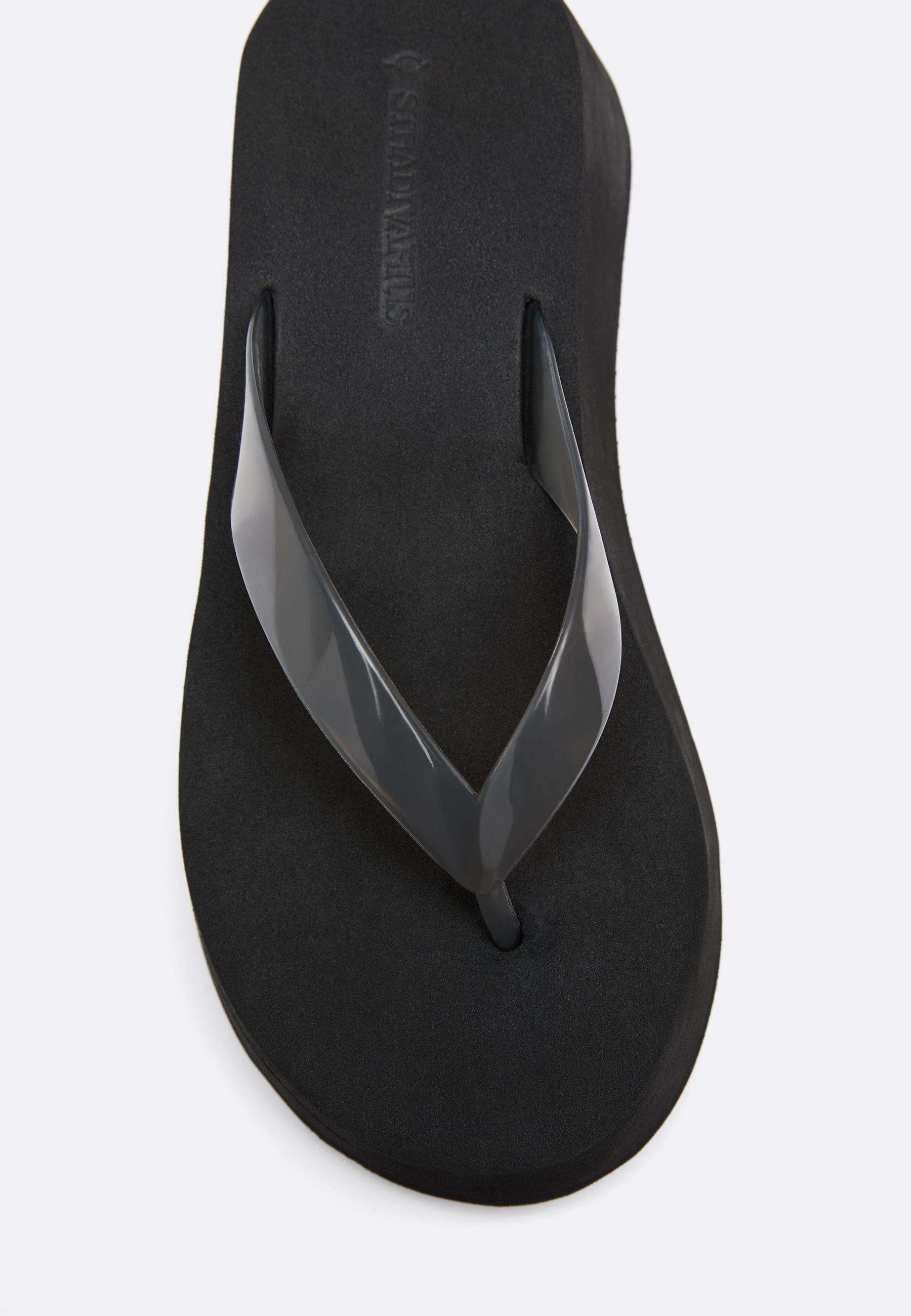 EVA platform thong sandals — BLACK