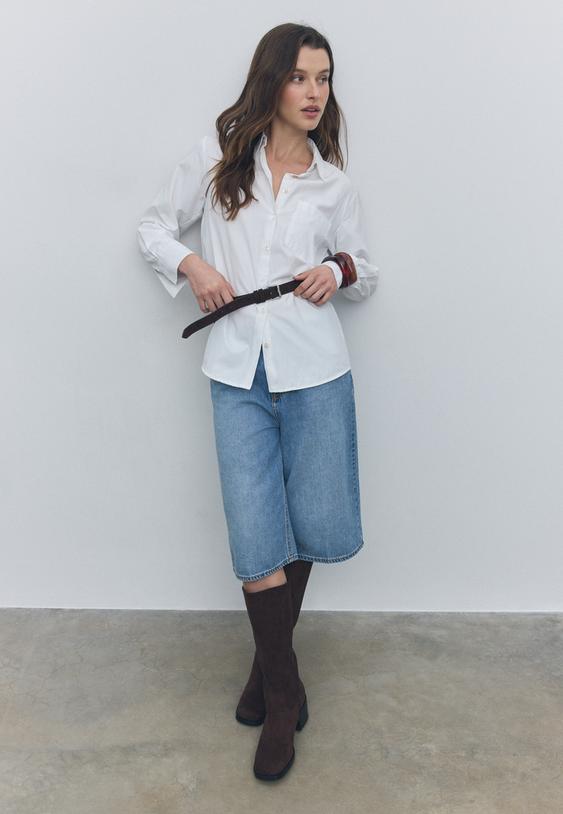 camisa basica bolsillo popelin