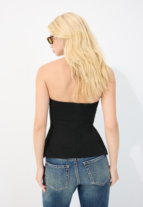 top a fascia scollo a cuore