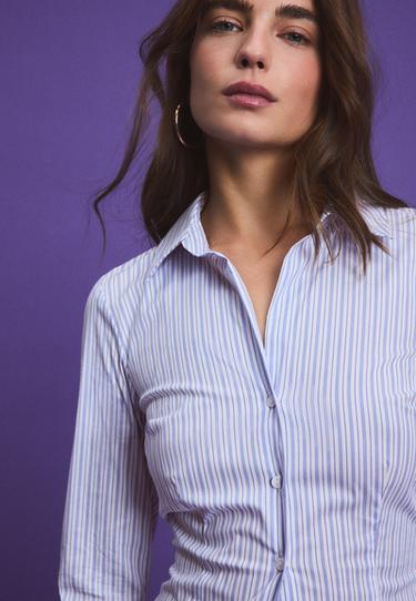 Fitted basic shirt — Sky blue 4