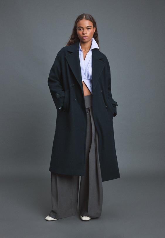 lange oversized jas met zachte touch