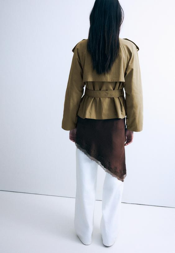 trench collo alto cintura