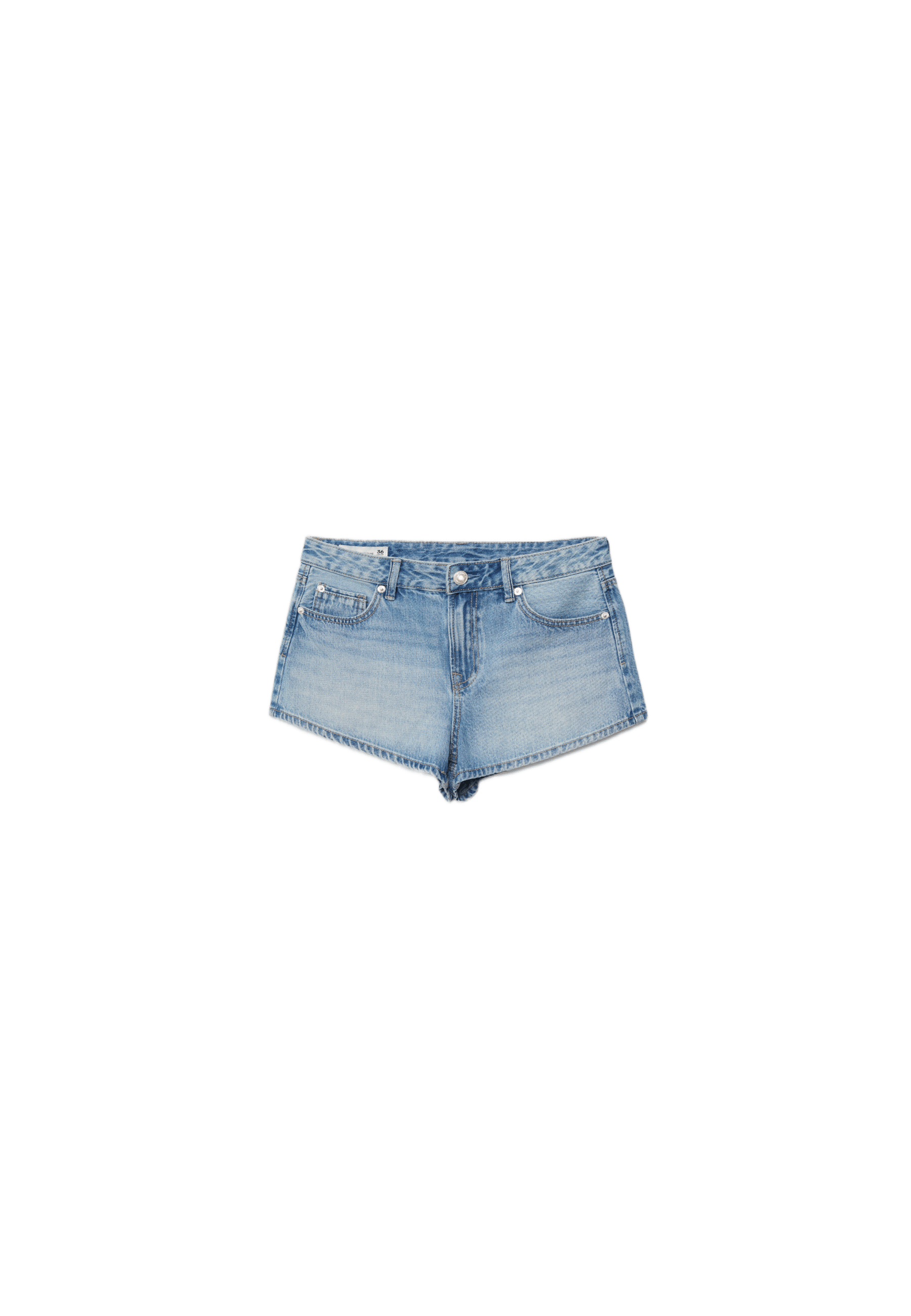 D79 Low-waist shorts — OVERDYED BLUE DENIM
