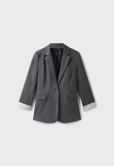 Regular houndstooth blazer — Grey 7