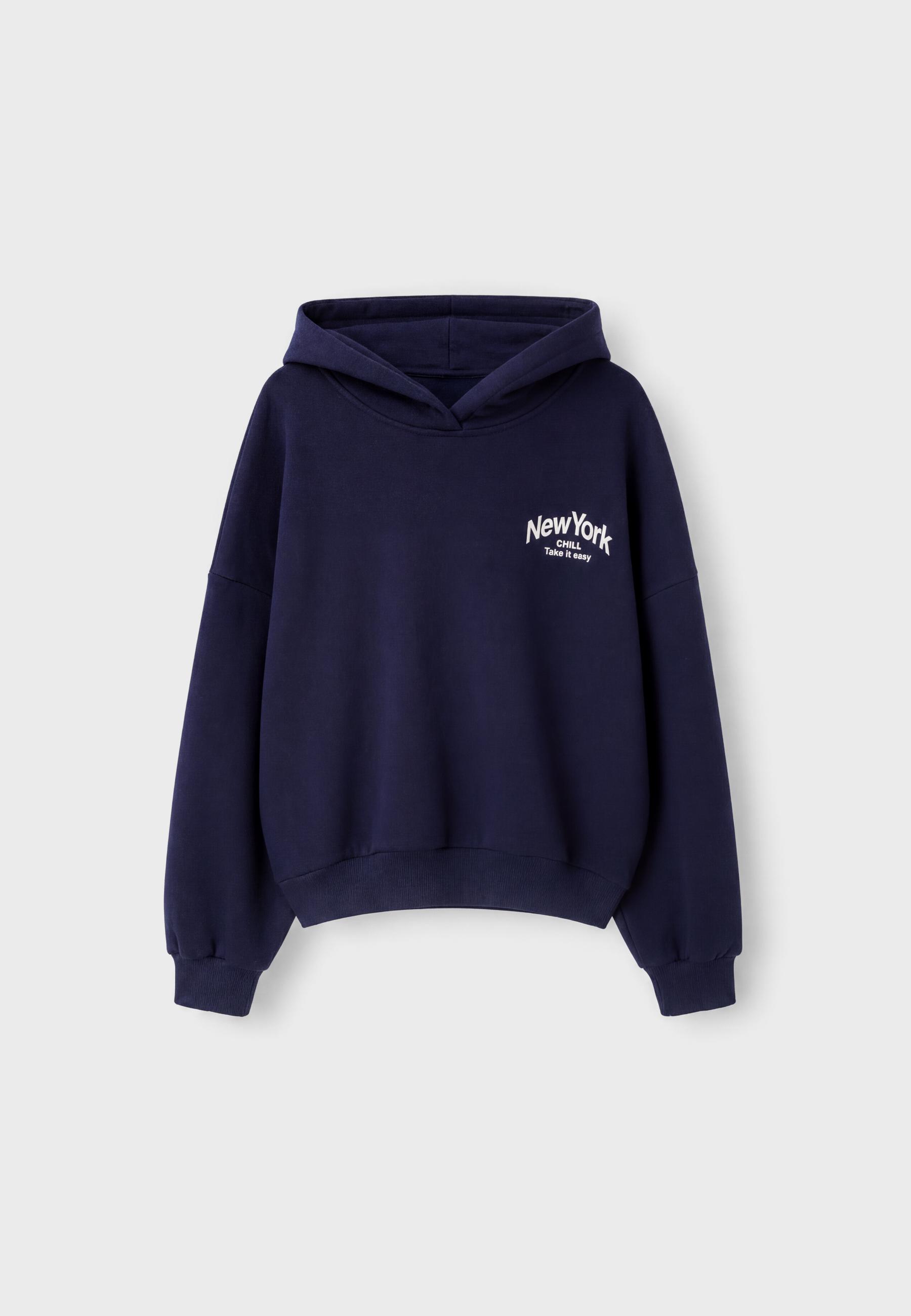Oversized graphic sweatshirt — Navy blue