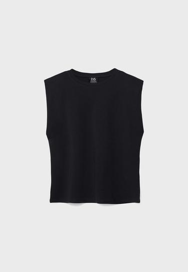 B05 Basic T-shirt with padded shoulders — Black 7