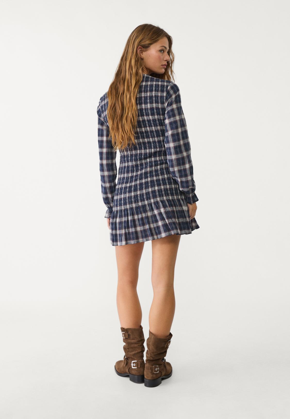 princess polly baby blue dress Blue Checkered Dress